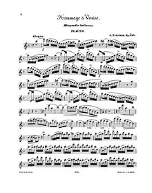 Partition flûte , partie, Hommage a Venise, Rhapsodie italienne