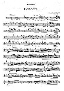 Partition de violoncelle, Concert (B-Dur) für Violoncell mit Begleitung des Orchesters