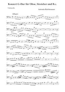 Partition violoncelles / Basses, hautbois Concerto en G major, G major