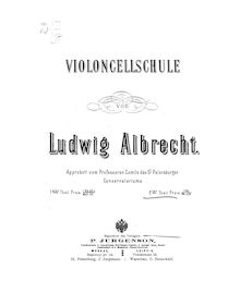 Partition , partie 1, Violoncellschule, Albrecht, Ludwig