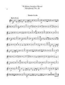 Partition trompette 1, 2 (E♭), Symphony No.26, Overture, E♭ major