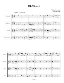 Partition , Minuet,  No.1 en G major, G major, Rondeau, Michel
