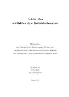 Cellular influx and cytotoxicity of oxaliplatin analogues [Elektronische Ressource] / vorgelegt von Irina Buß