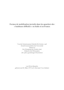 Formes de mobilisation juvénile dans les quartiers des banlieues difficiles en Italie et en France [Elektronische Ressource] / von Olivia Bonechi