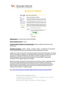GOOGLE FRANCE - Referencement-gratuit.com