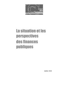 Rapport sur la situation et les perspectives des finances publiques - Juillet 2012