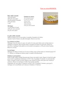 Tarte au citron meringuée : recette PDF