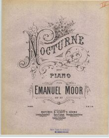 Partition complète, Nocturne, Op.37, Moór, Emanuel