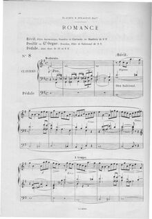 Partition Romance (sol), Douze pièces nouvelles pour orgue ou piano-pédalier, Op.59