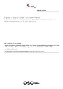 Signes et langage chez Locke et Condillac - article ; n°1 ; vol.23, pg 16-29