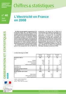 L électricité en France en 2008.