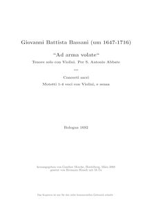 Partition complète, Ad arma volate, Bassani, Giovanni Battista