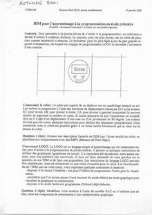 Interface et coopération homme/machine 2001 Génie Informatique Université de Technologie de Belfort Montbéliard