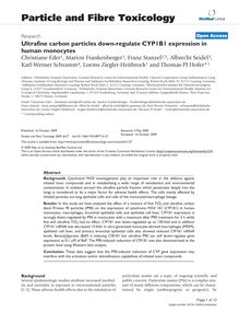 Ultrafine carbon particles down-regulate CYP1B1 expression in human monocytes
