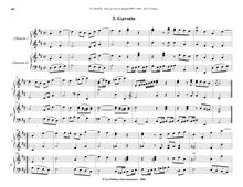 Partition , Gavotte,  No.4, Overture, D major, Bach, Johann Sebastian