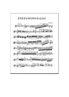 Partition violon solo , partie, Zigeunerweisen, Op.20, Gypsy Airs par Pablo de Sarasate
