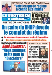Le Quotidien d’Abidjan n°2944 - du vendredi 09 octobre 2020