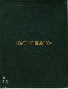 Partition Cover (colour), Leaves of Shamrock; a collection of pour melodies of Ireland, newly arranged et adapted pour pour piano ou orgue.