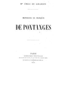 Monsieur le marquis de Pontanges / Mme Emile de Girardin