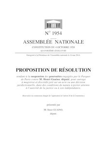 Proposition de résolution d Henri Guaino