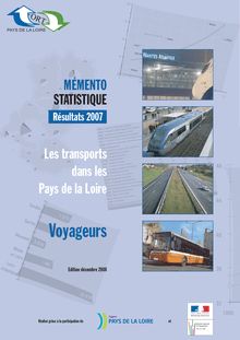 Les transports dans les Pays de la Loire - Voyageurs. : 2007