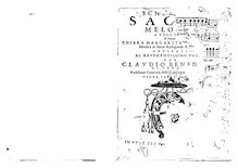 Partition voix , partie seulement, Scherzi di sacra melodia a voce sola, Op. 3