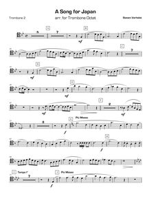 Partition Trombone 2, A Song pour Japan, Verhelst, Steven