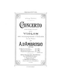 Partition violon et partition de piano, violon Concerto No.1, B minor