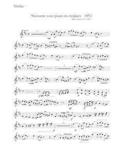 Partition violons I, Nocturne piano en strijkers, Ostijn, Willy