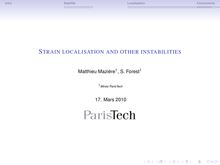 Intro Stabilité Localisation Conclusions