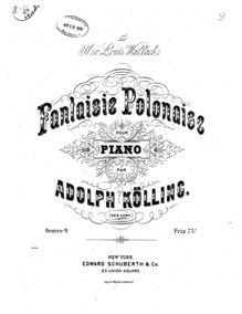 Partition complète, Fantaisie-polonaise, E♭ major, Kölling, Adolph