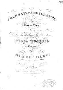 Partition complète, Polonaise Brillante, Op.25, Herz, Henri