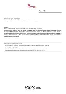 Mickey go home !  - article ; n°1 ; vol.4, pg 77-88