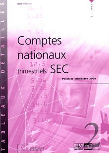 Comptes nationaux trimestriels SEC. Premier trimestre 2002