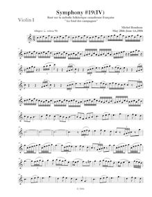 Partition violons I, Symphony No.19, C major, Rondeau, Michel par Michel Rondeau