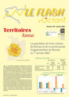 La population de l aire urbaine de Rennes et de la communauté d agglomération de Rennes au 1er janvier 2005 (Flash d Octant n° 139)
