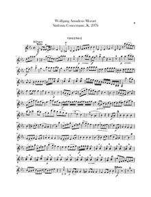 Partition violons I, Sinfonia concertante, Sinfonia Concertante