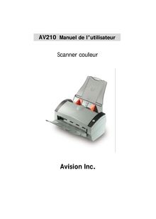 Notice Scanner Avision  AV210