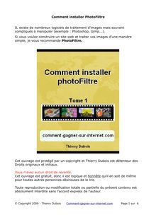 Comment installer PhotoFiltre