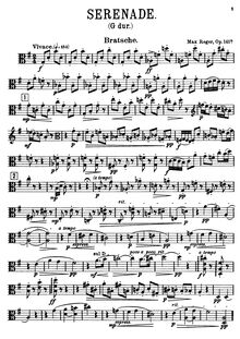 Partition viole de gambe, Serenade pour flûte, violon et viole de gambe, Op.141a