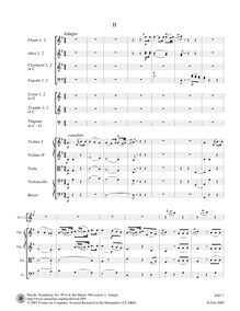 Partition , Adagio, Symphony No.99 en E♭ major, Sinfonia No.99, Haydn, Joseph