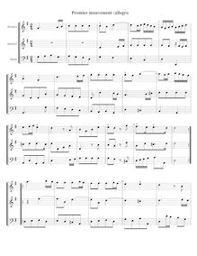 Partition Allegro, 6 Trio sonates, G major, Boismortier, Joseph Bodin de