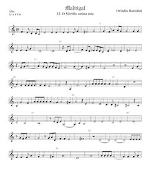Partition ténor viole de gambe 1, aigu clef, Madrigali a 5 voci, Libro 1