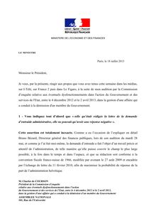 Lettre ouverte de Pierre Moscovici à propos de l affaire Cahuzac