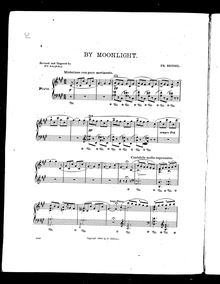 Partition No.3 - By Moonlight, Piano pièces, Op.39, Bendel, Franz