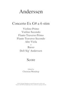 Partition complète, Concerto en G major, Concerto Ex G# a 6 stim