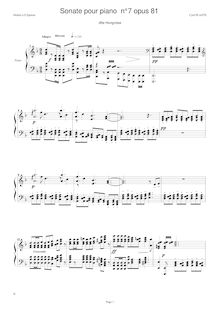 Partition , Allegro, Piano Sonata No.7, Hungarian Sonata, Plante, Cyril