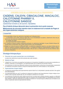 CALSYN - Synthèse d avis CALCITONINES - CT-4148-5321-5379-6064-6811-6883