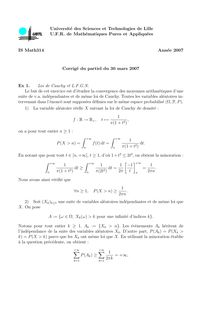 Université des Sciences et Technologies de Lille U F R de Mathématiques Pures et Appliquées