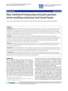 New method of measuring wrist joint position sense avoiding cutaneous and visual inputs